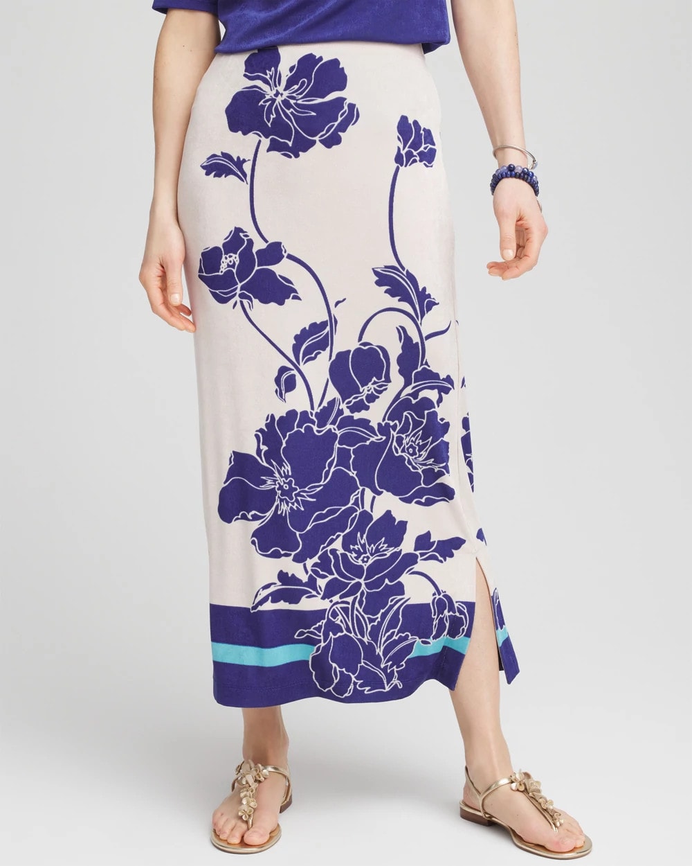 Violet Bloom Midi Skirt